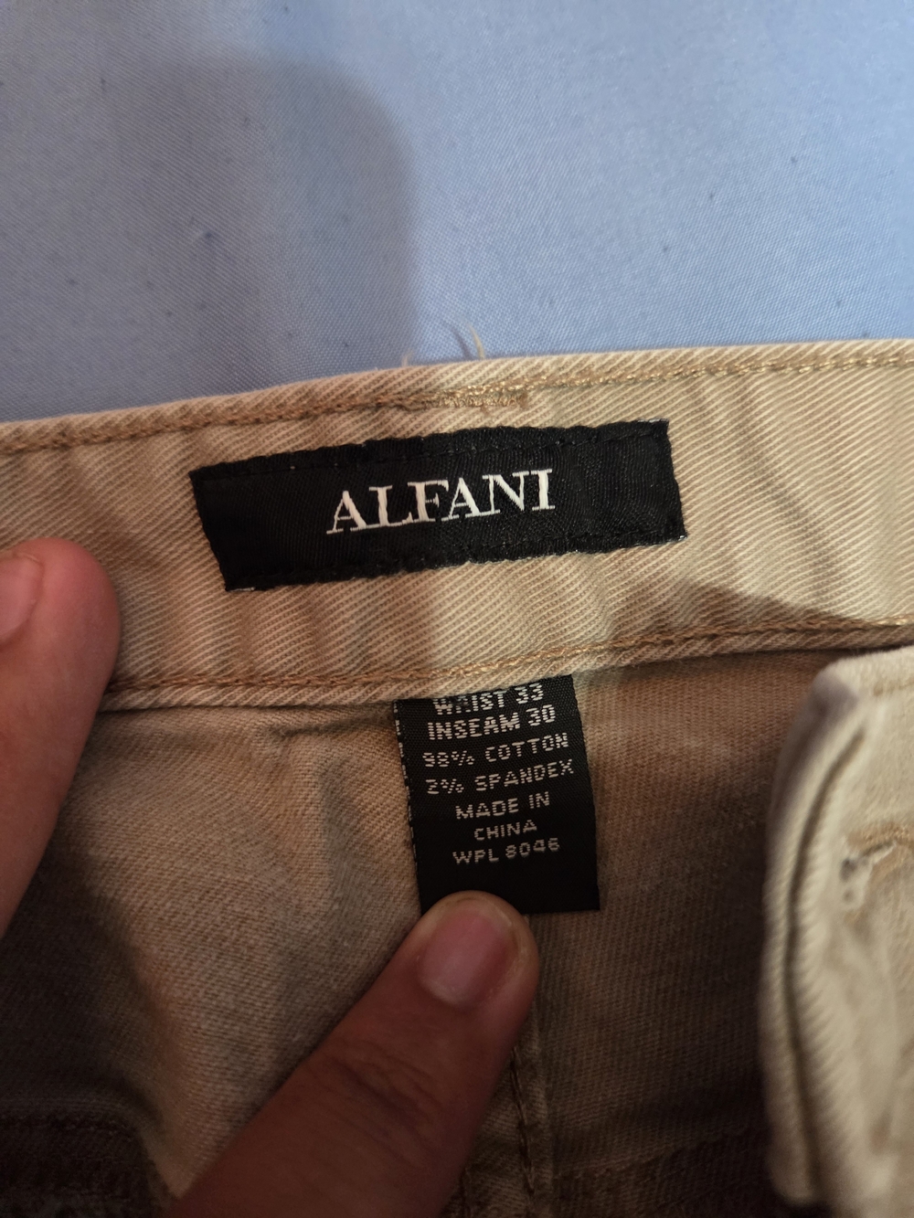 Alfani Vintage Beige Khaki Pants Size 33x30
